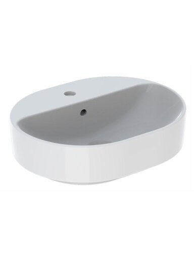 Praustuvas pastatomas VariForm 50 cm, elipsės formos, baltas