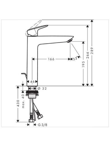 Praustuvo maišytuvas Hansgrohe Logis 71090000