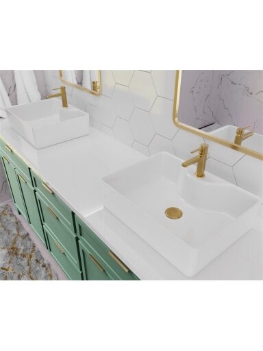 Praustuvo maišytuvas Invena Glamour BU-02-009-V, aukso
