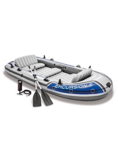 Pripučiama valtis 5-vietė Intex EXCURSION 5 Boat Set, 366x168x43