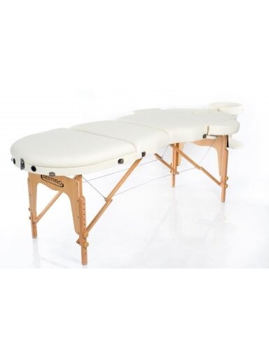 Sulankstomas masažo stalas RESTPRO® VIP OVAL 3 Cream
