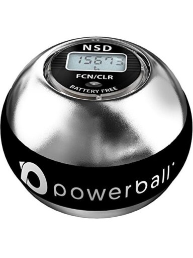 Rankos treniruoklis Powerball Metal Titan Autostart Pro, speedmeter