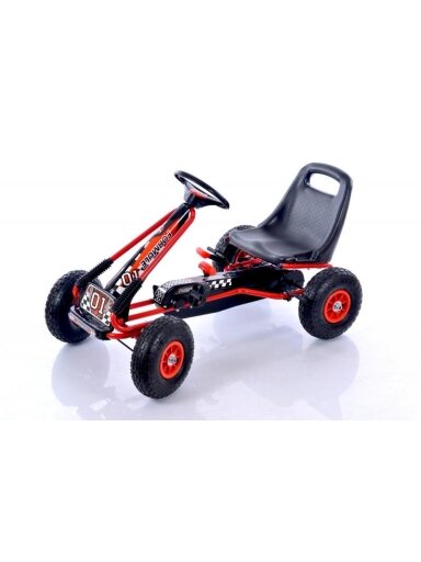 Vaikiškas sportinis kartingas Go-Kart A-15 Red (3-8 metai)