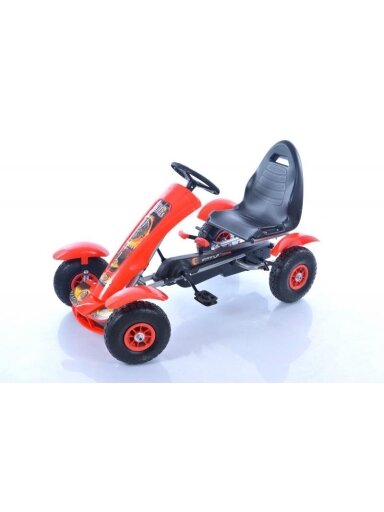 Vaikiškas sportinis kartingas Go-Kart F618 Red (4-10 metų)