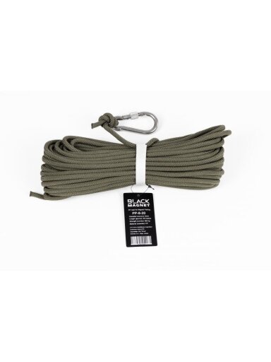 6 mm x 20 m virvė paieškos magnetui Black Magnet