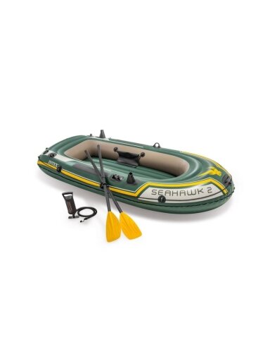 Pripučiama guminė valtis Intex SEAHAWK 2 BOAT SET (236x114x41)