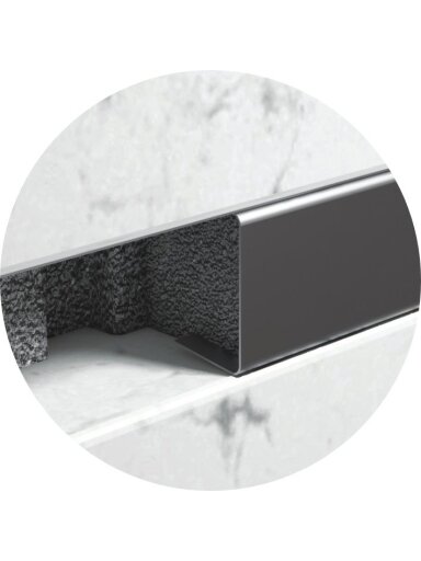 Profilis C tipo, nerūdyjančio plieno, dekoratyvinis Stainless Steel Profiles | 10 mm L-250cm