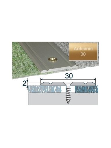 Profilis Effector A02 sujungimo | auksinis 270 cm 30x2 mm