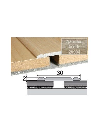 Profilis Effector A02 sujungimo, klijuojamas | ąžuolas Arctic 93 cm 30x2 mm