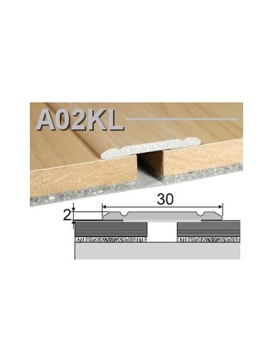 Profilis Effector A02 sujungimo, klijuojamas | ąžuolas Nairobi 93 cm 30x2 mm