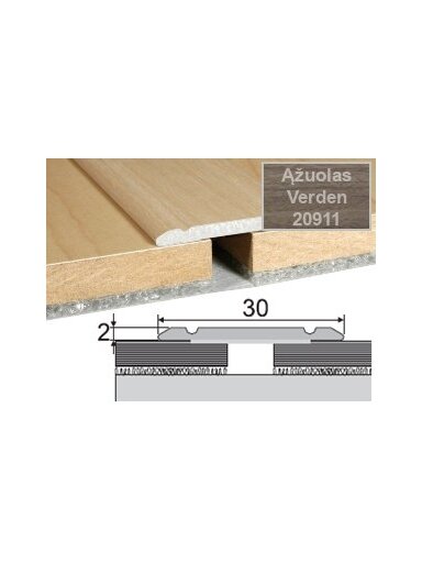 Profilis Effector A02 sujungimo, klijuojamas | ąžuolas Vender 93 cm 30x2 mm