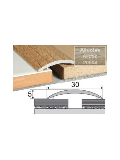 Profilis Effector A03 sujungimo, klijuojamas | ąžuolas Arctic 180 cm 30x5 mm