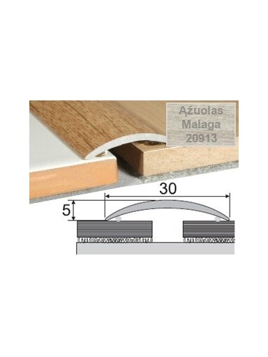 Profilis Effector A03 sujungimo, klijuojamas | ąžuolas Malaga 93cm 30x5 mm