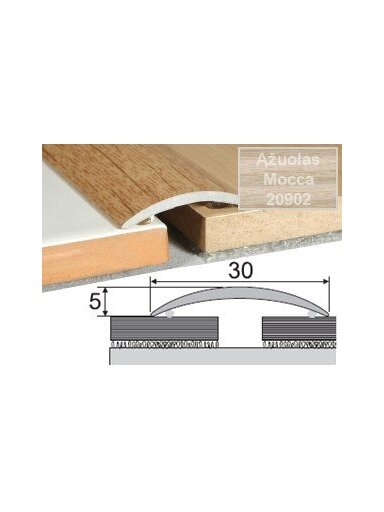 Profilis Effector A03 sujungimo, klijuojamas | ąžuolas Mocca 93 cm 30x5 mm