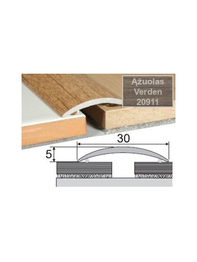 Profilis Effector A03 sujungimo, klijuojamas | ąžuolas Verden 180cm 30x5 mm