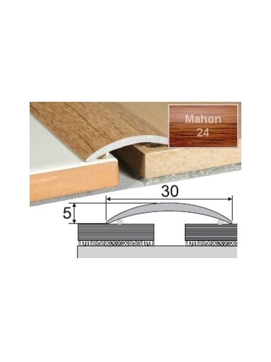 Profilis Effector A03 sujungimo, klijuojamas | mahon 180 cm 30x5 mm