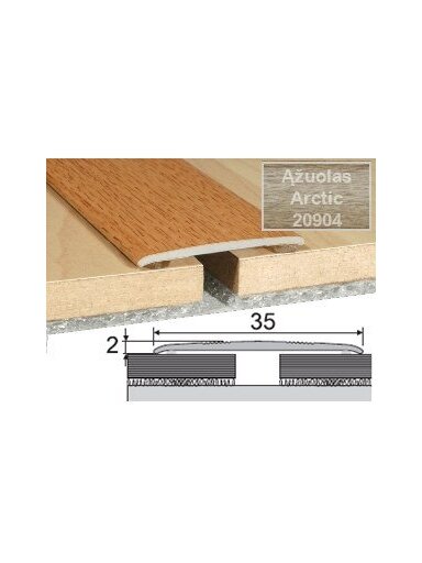 Profilis Effector A08 sujungimo, klijuojamas | ąžuolas Arctic 93 cm 35x2 mm