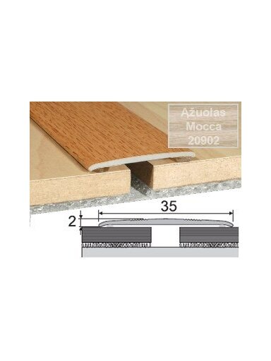Profilis Effector A08 sujungimo, klijuojamas | ąžuolas Mocca 93 cm 35x2 mm