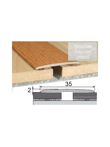 Profilis Effector A08 sujungimo, klijuojamas | ąžuolas Wanilia 180 cm 35x2 mm