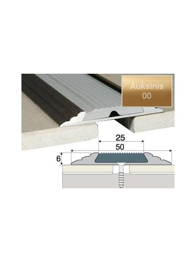 Profilis Effector A10 sujungimo, su juoda guma | auksinis 93 cm 50x6 mm