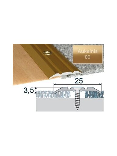 Profilis Effector A12 sujungimo | auksinis 180 cm 25x2 mm