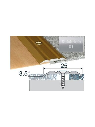 Profilis Effector A12 sujungimo | sidabrinis 93 cm 25x2 mm