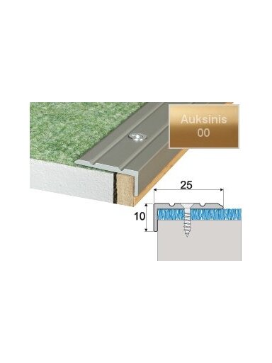 Profilis Effector A31 laiptams | auksinis 90 cm 25x10 mm
