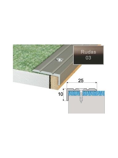Profilis Effector A31 laiptams | rudas 90 cm 25x10 mm