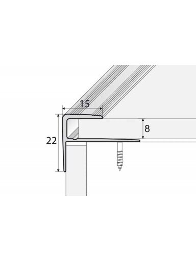 Profilis Effector A60 laiptams | 120cm, sidabrinis