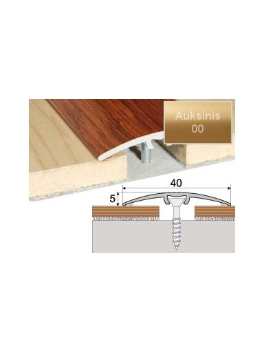 Profilis Effector A64 sujungimo | auksinis 270 cm 40x5 mm