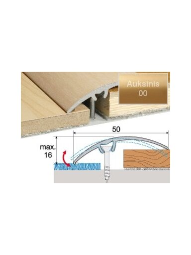 Profilis Effector A65 sujungimo | auksinis 93 cm 50x16 mm