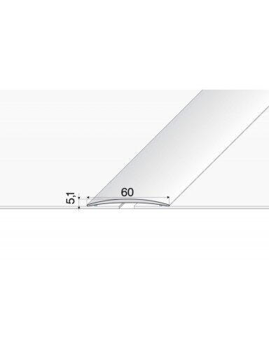 Profilis Effector A70 sujungimo  klijuojamas | sidabrinis 60x5,1mm 100cm