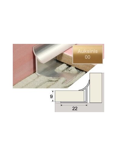 Profilis Effector A96 užbaigimo | auksinis 300 cm