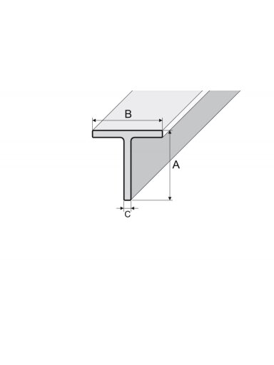 Profilis Effector B90, T formos 20x20x2mm | 200cm Profilis Effector B90, T formos 20x20x2mm | 200cm