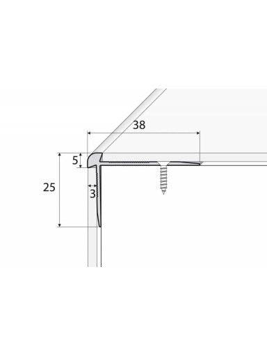 Profilis Effector C28 laiptams | 270cm, sidabrinis 3mm Profilis Effector C28 laiptams | 270cm, sidabrinis 3mm