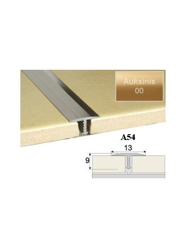 Profilis Effector, sujungimo | A54 auksinis 200 cm 13x9 mm