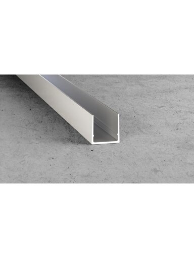 Profilis Effector U aliuminis | 10x16.1x13.5x12.5 mm, 200 cm Profilis Effector U aliuminis | 10x16.1x13.5x12.5 mm, 200 cm