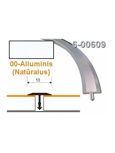 Profilis lankstomas ZicZac | 13 mm, alu-natur, 2.5 m