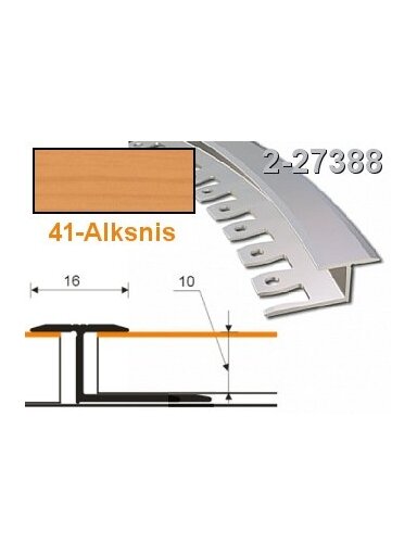 Profilis lankstomas ZicZac, 16x10 mm, 2.5 m | alu-alksnis