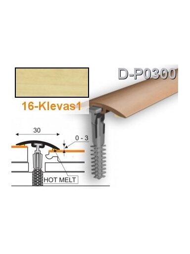 Profilis PVC Myck, 30 mm | klevas 1, 1 m