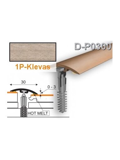 Profilis PVC Myck, 30 mm | klevas 1P, 2m