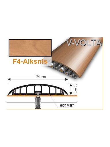 Profilis PVC Volt@, 74 mm, 2 m | alksnis