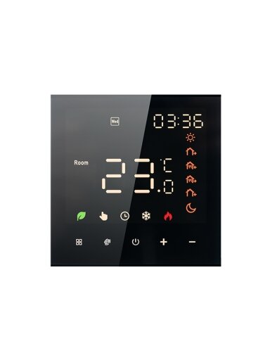 Programuojamas termostatas (Termoreguliatorius) Juodas ME82H(LED)
