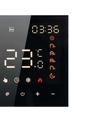 Programuojamas termostatas (Termoreguliatorius) Juodas ME82H(LED) WIFI