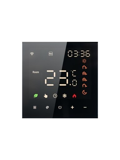 Programuojamas termostatas (Termoreguliatorius) Juodas ME82H(LED) WIFI