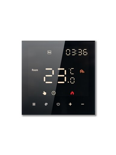 Programuojamas termostatas (Termoreguliatorius) Juodas ME82H(LED)