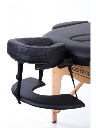 Sulankstomas masažo stalas RESTPRO® Classic Oval 3 Black 3 Sulankstomas masažo stalas RESTPRO® Classic Oval 3 Black 3