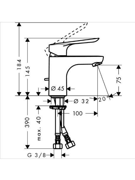 Praustuvo maišytuvas Hansgrohe Logis E 71160000 2 Praustuvo maišytuvas Hansgrohe Logis E 71160000 2