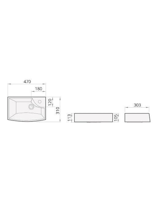 Praustuvė PAA MINI STEP, 470×310 mm 2 Praustuvė PAA MINI STEP, 470×310 mm 2