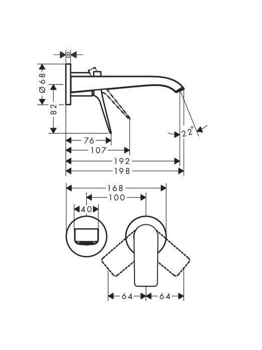 Praustuvo maišytuvas Hansgrohe Vivenis 75050000, chromo 2